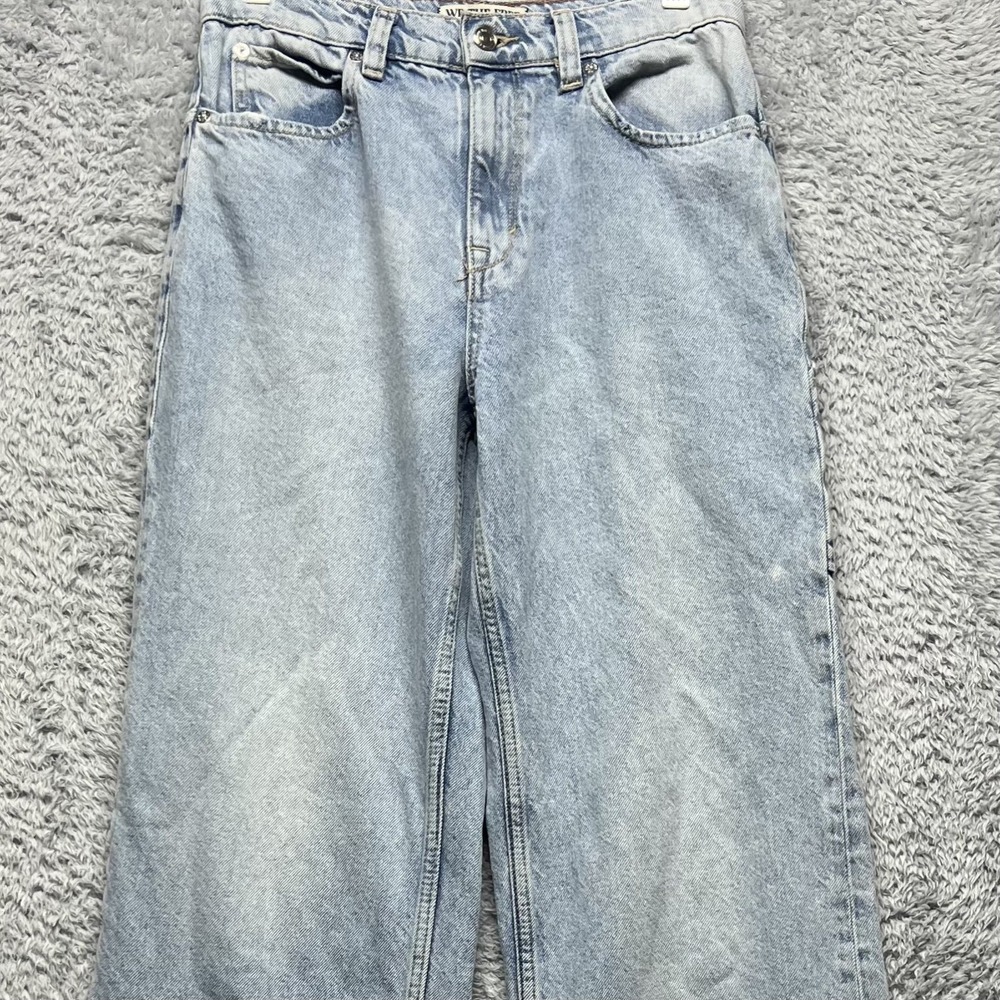 We The Free Tinsley Baggy High Rise Straight Leg Jeans Womens 26 Blue Bright Eye - Picture 5 of 15